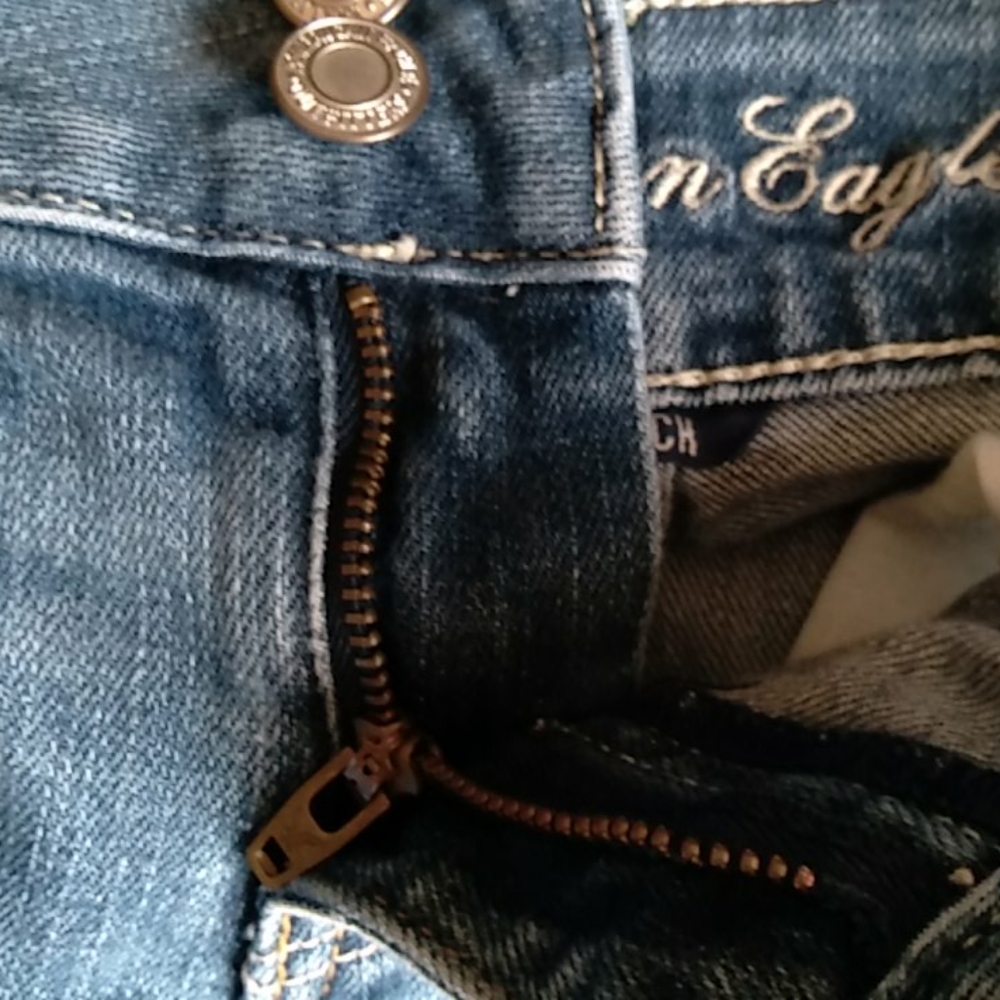 American Eagle blue denim jeans sz 0 - Picture 10 of 11